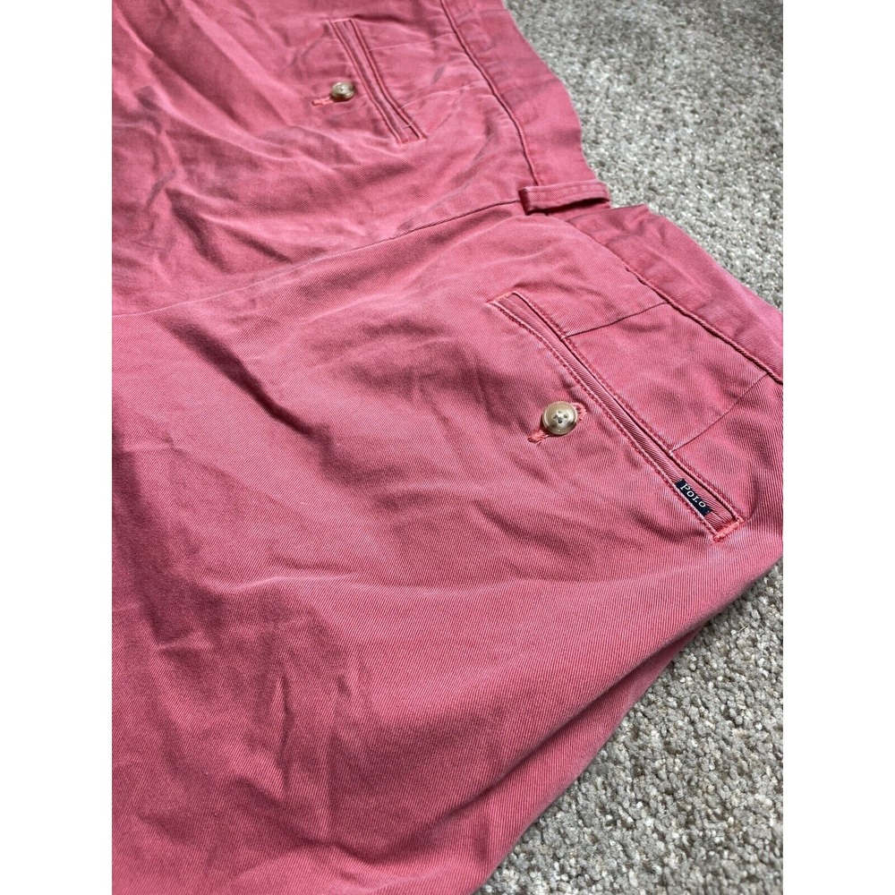 Polo Ralph Lauren Men's Chino Shorts Classic Fit Salmon Size 32 Cotton 9" Inseam - Picture 2 of 6